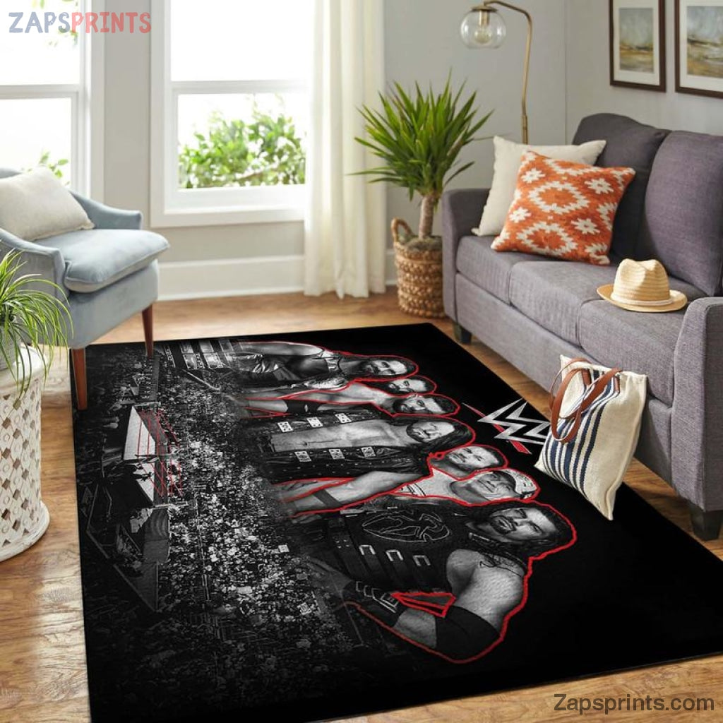 Wwe Double To Queen 3D Area Rug Home Decor