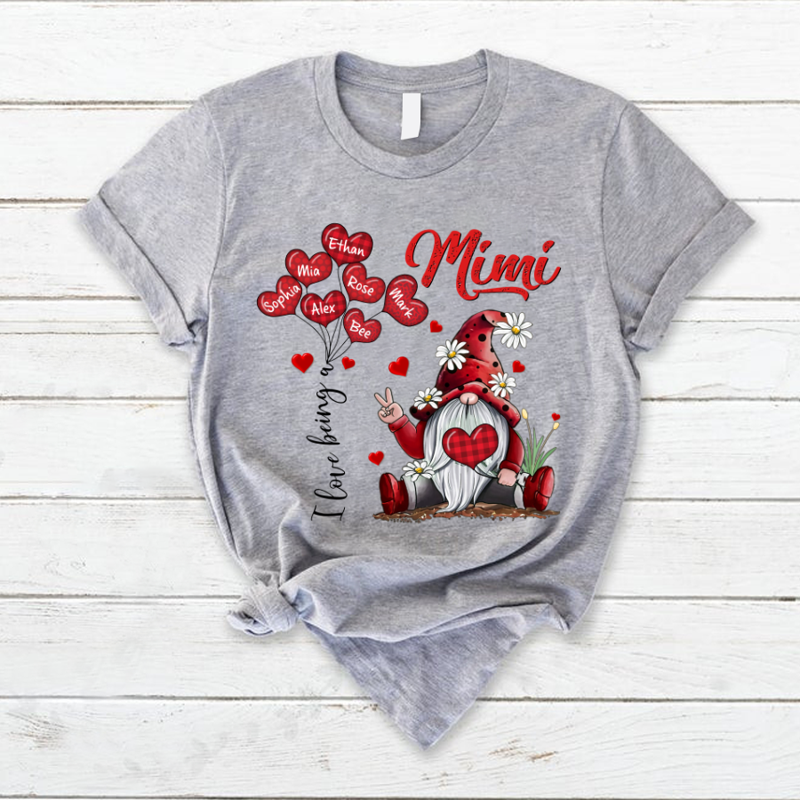 Personalized I Love Being A Mimi Gnome Shirt