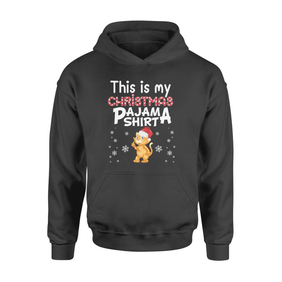 This Is My Cat Christmas Pajama Shirt Merry Xmas Costume T-Shirt – Standard Hoodie