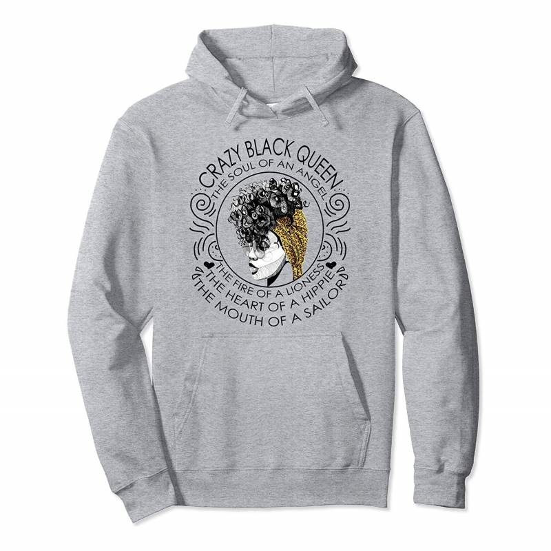 Black Queen With Natural Hair Pride Black History Month Pullover Hoodie, T-Shirt, Sweatshirt, Tank Top, Racerback, Dolman