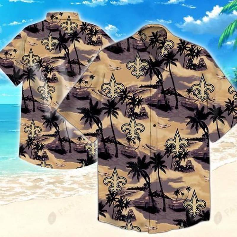 New Orleans Saints Coconut Tree Hawaii 3D Shirt