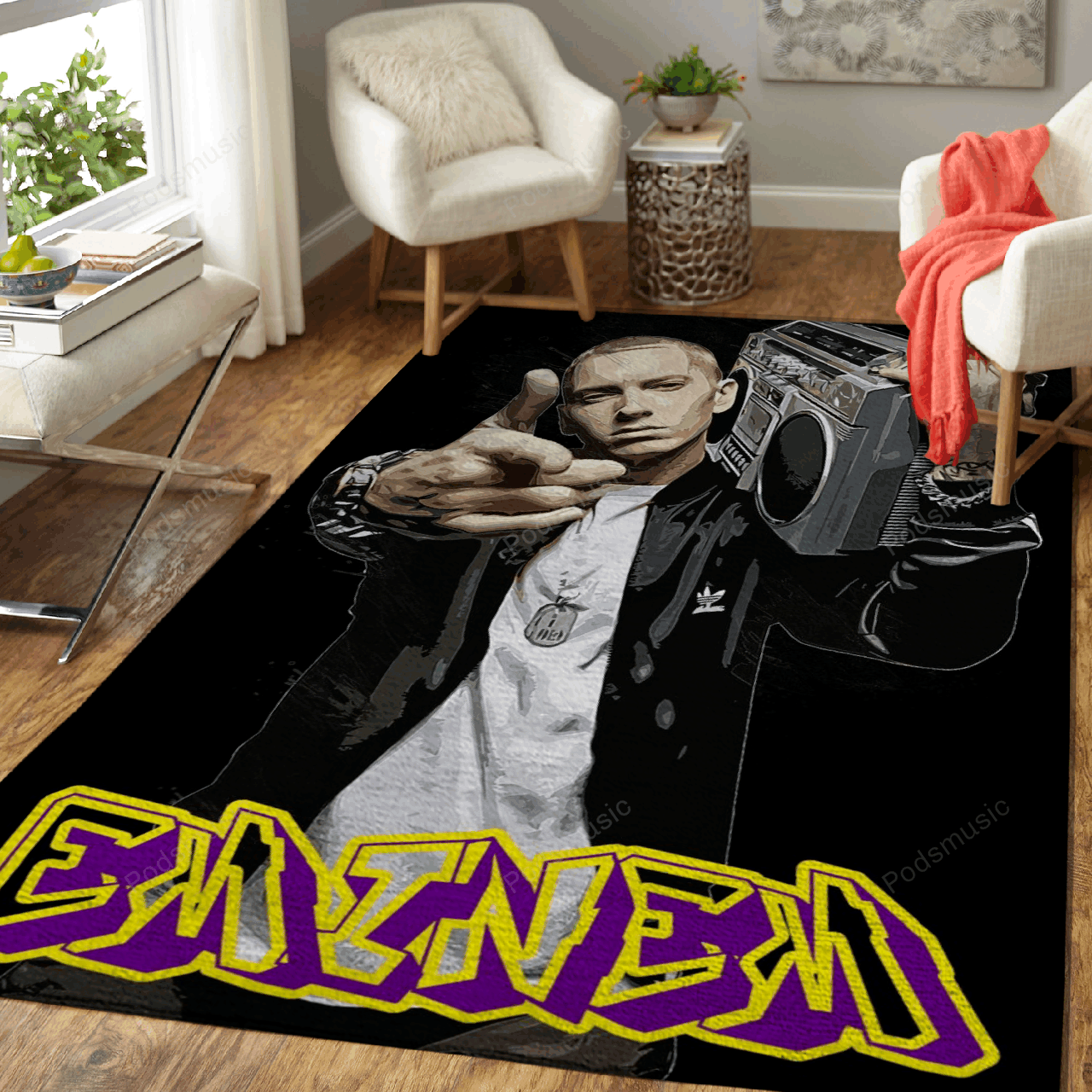 eminem 7 – Rapper And Hip Hop Music Art For Fans Area Rug Carpet
