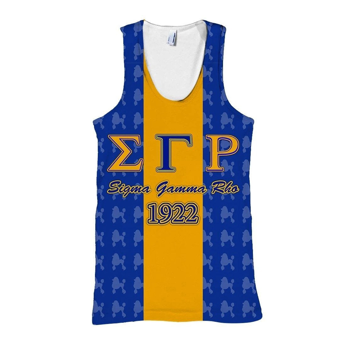 Sorority Tank Top – Sigma Gamma Rho Super Mini Poodle Racerback Tank