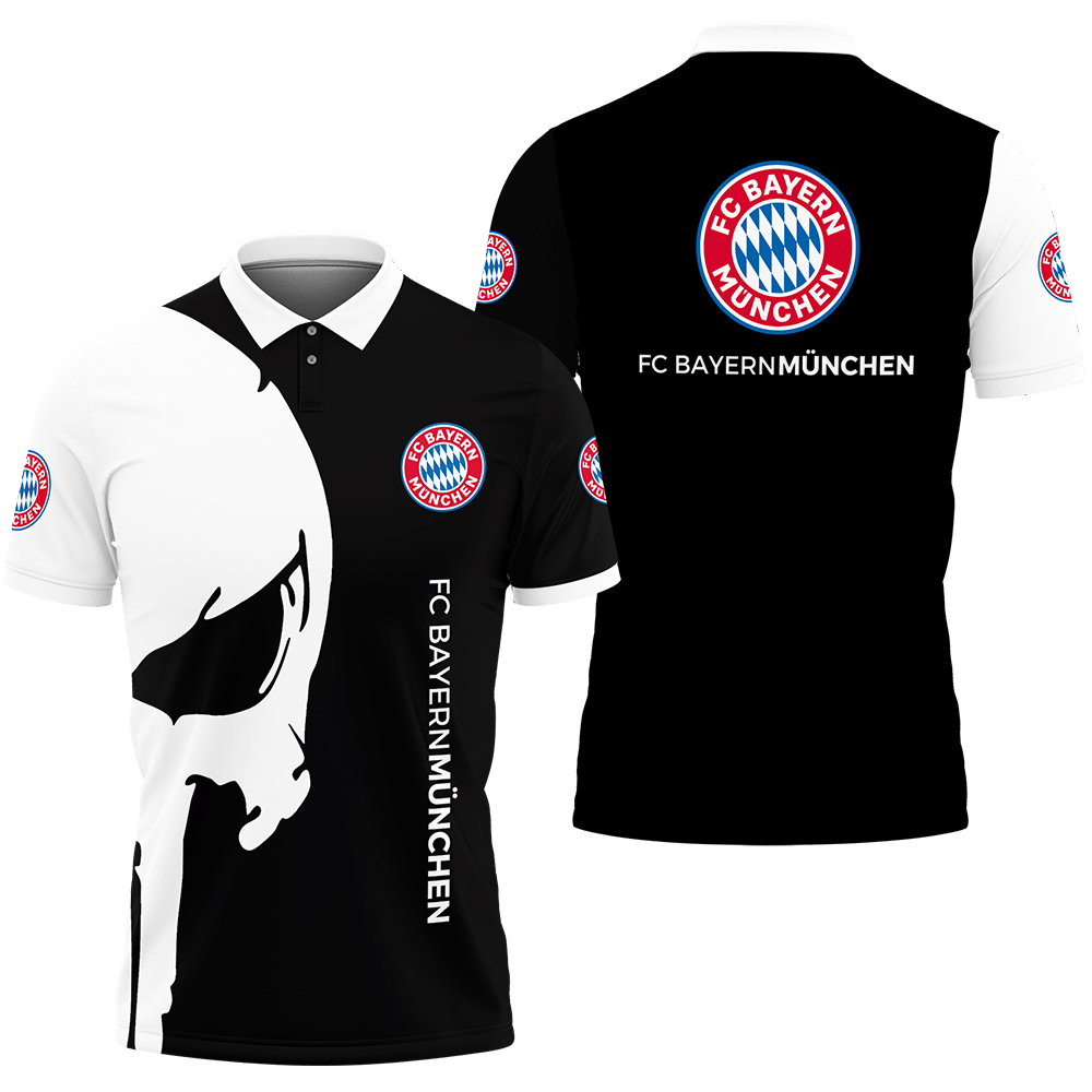 3D Printed Bayern Munchen Lph-Va Polo Shirt Ver 1 (Black)