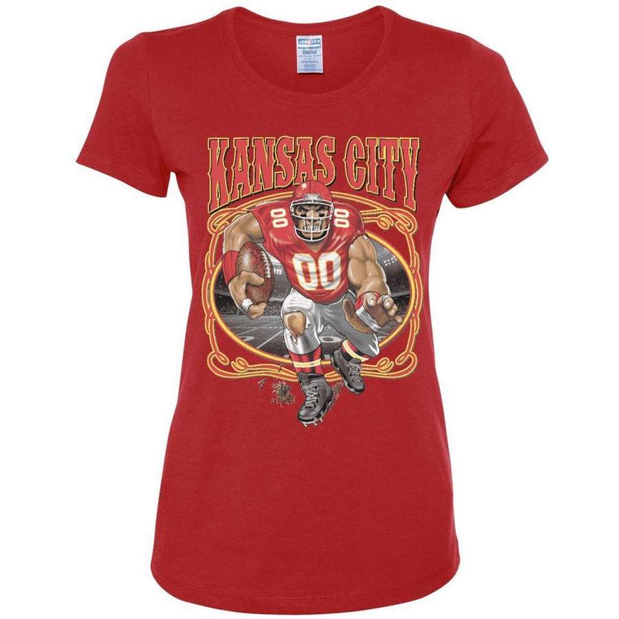 Kansas City Fan | KC Fantasy Football Team Pride  Sports Womens Graphic T-Shirt