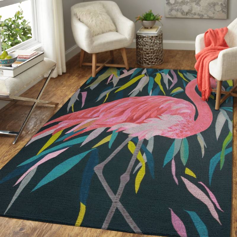 Strolling Flamingo – Animals Area Rug Carpet