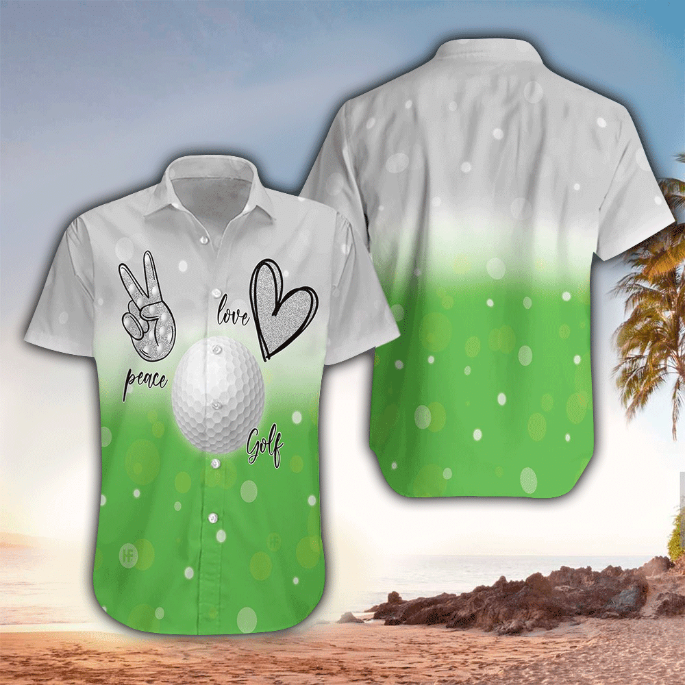 Peace Golf Love Hawaii Shirt Aloha Ha95461