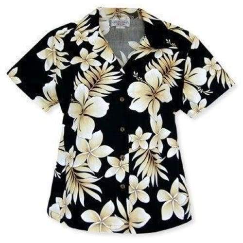 Beachcomber Black Hawaii Lady Blouse Ha57358