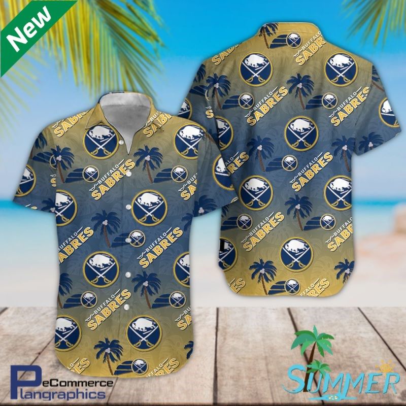 Buffalo Sabres Team AOP Aloha Shirt Hawaiian Aloha Shirt Hawaiian Shorts Beach Short Shirt