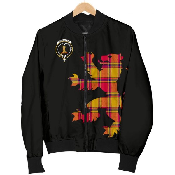 Scrimgeour Lion & Thistle All Over Printed Bomber Jacket Us Size – Black