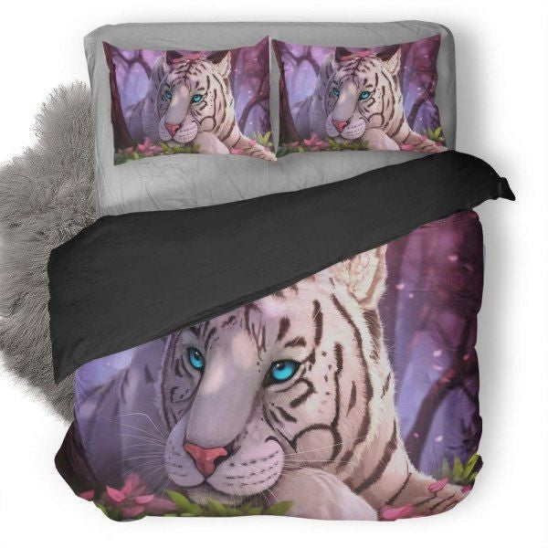 White Tiger Bedding Set (Duvet Cover & Pillow Cases)