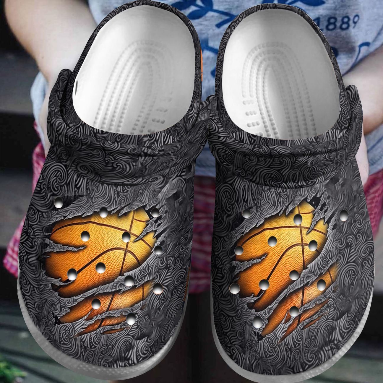 custom basketball crocs