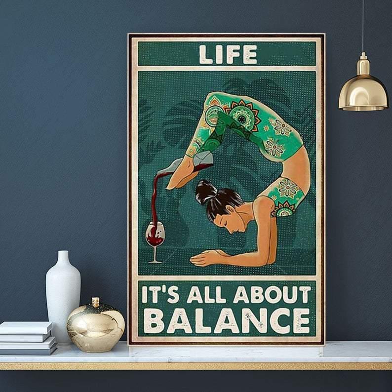 Life It’S All About Balance Yoga Matte Canvas