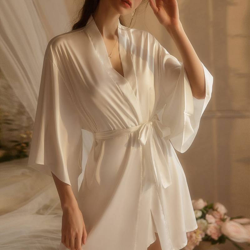 Vintage Nightgowns Women Night Gowns Lace Gauze Sling Nightdress Sexy Nightwear Erotic Wedding Night Lingerie Satin Slip Dress alx