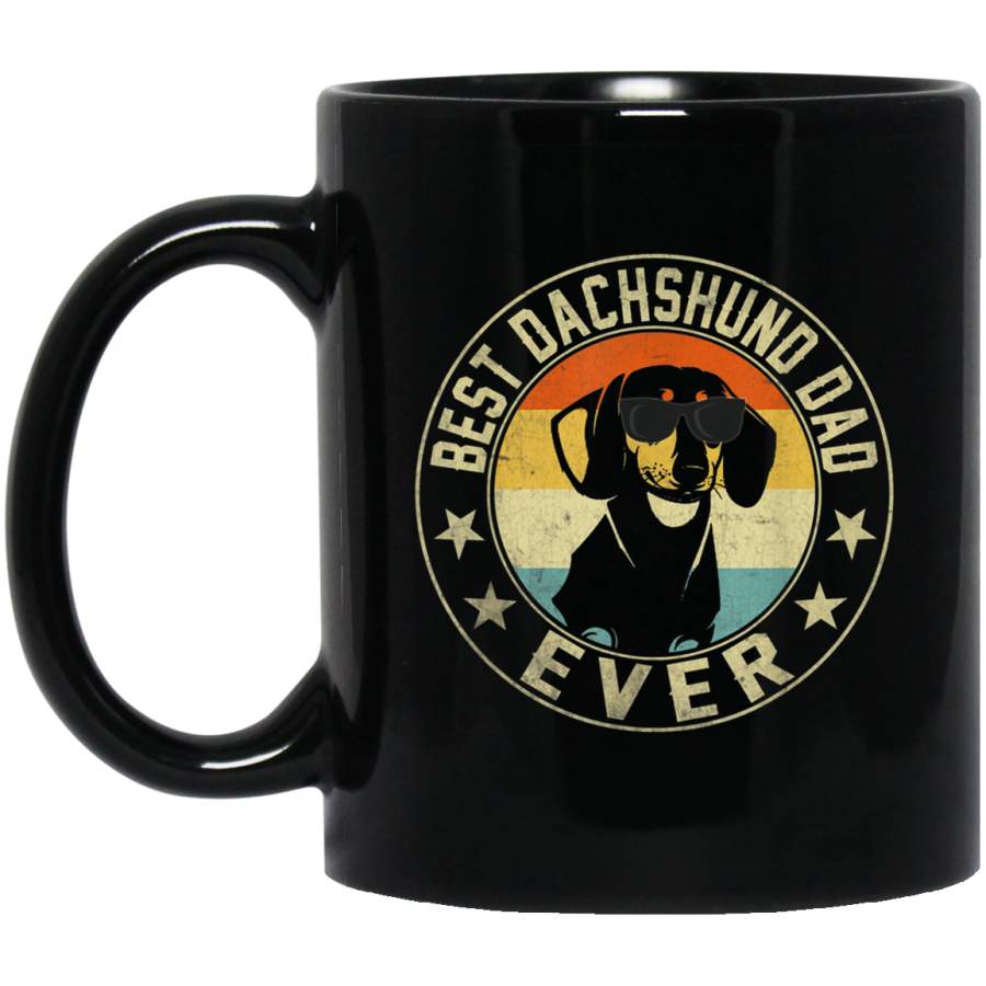 Best Dog Dad Ever Dachshund Vintage Fathers Day Gifts Mug