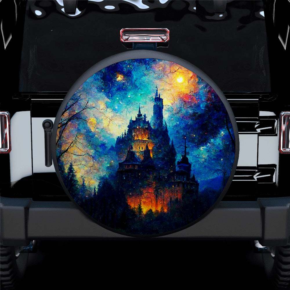 Beautiful Landscape Oil Painting Masterpiece Neuschwan Jeep Car Spare Tire Covers Gift For Campers