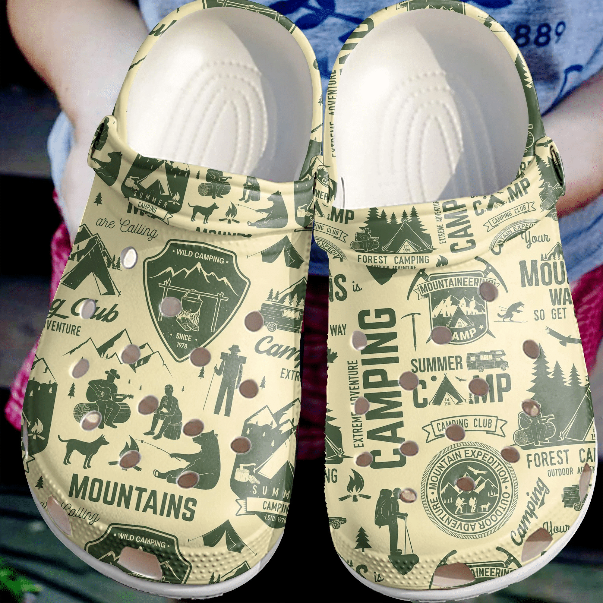 Camping Club Shoes Clog – Outdoor Adventure Crocs Crocbland Clog Birthday Gift For Man Woman