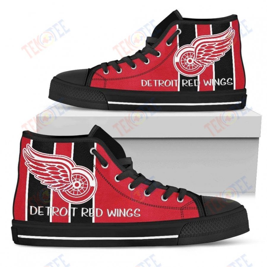 Mens Womens Detroit Red Wings High Top Shoes Steaky Trending Fashion Sporty TMT531