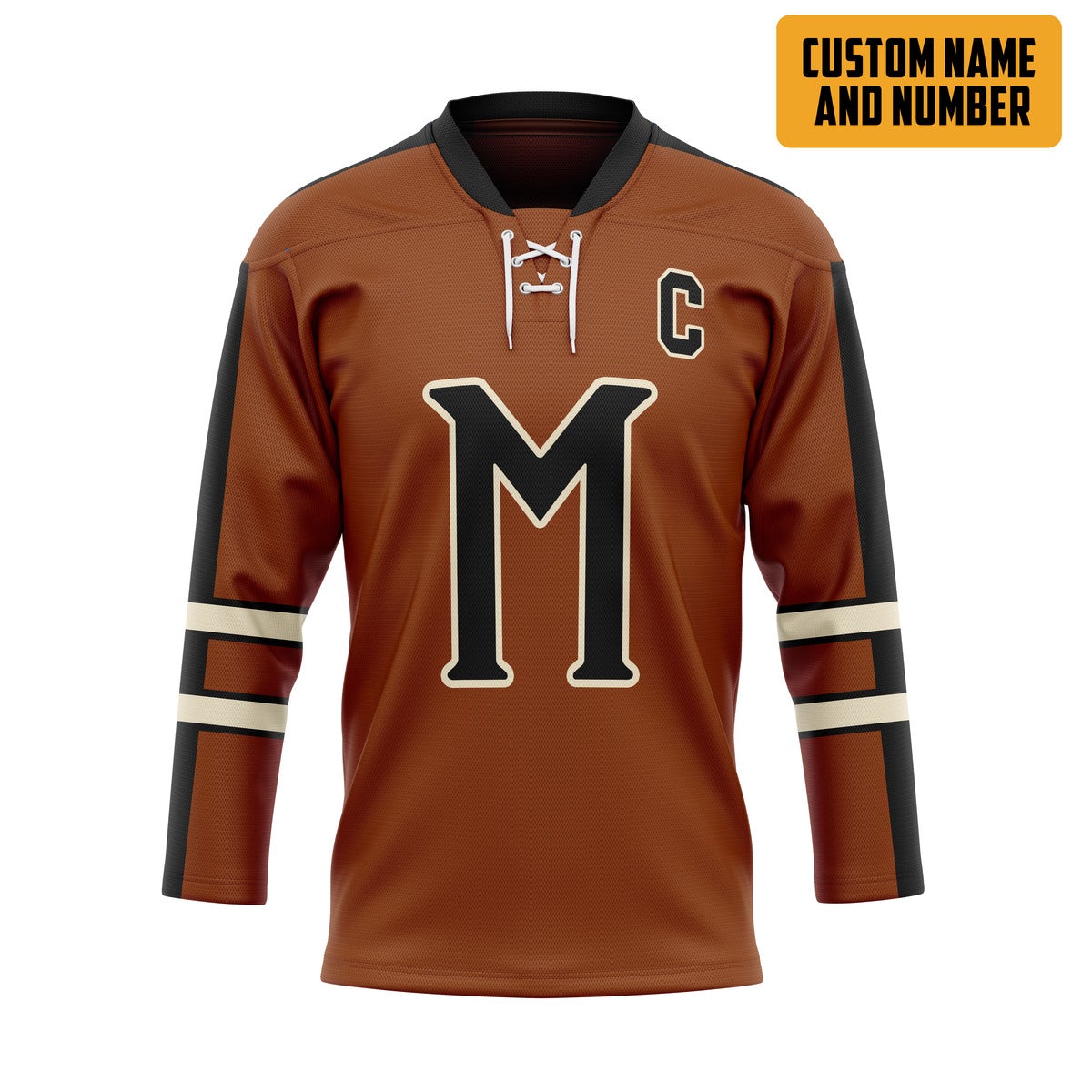 Gearhumans 3D 10 Biebe Mystery Alaska Custom Name Custom Number Hockey Jersey