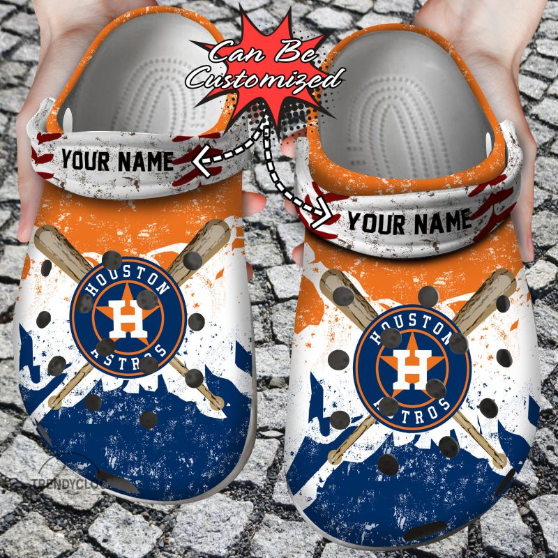 Baseball HAstros Personalized Watercolor New Clog Shoes