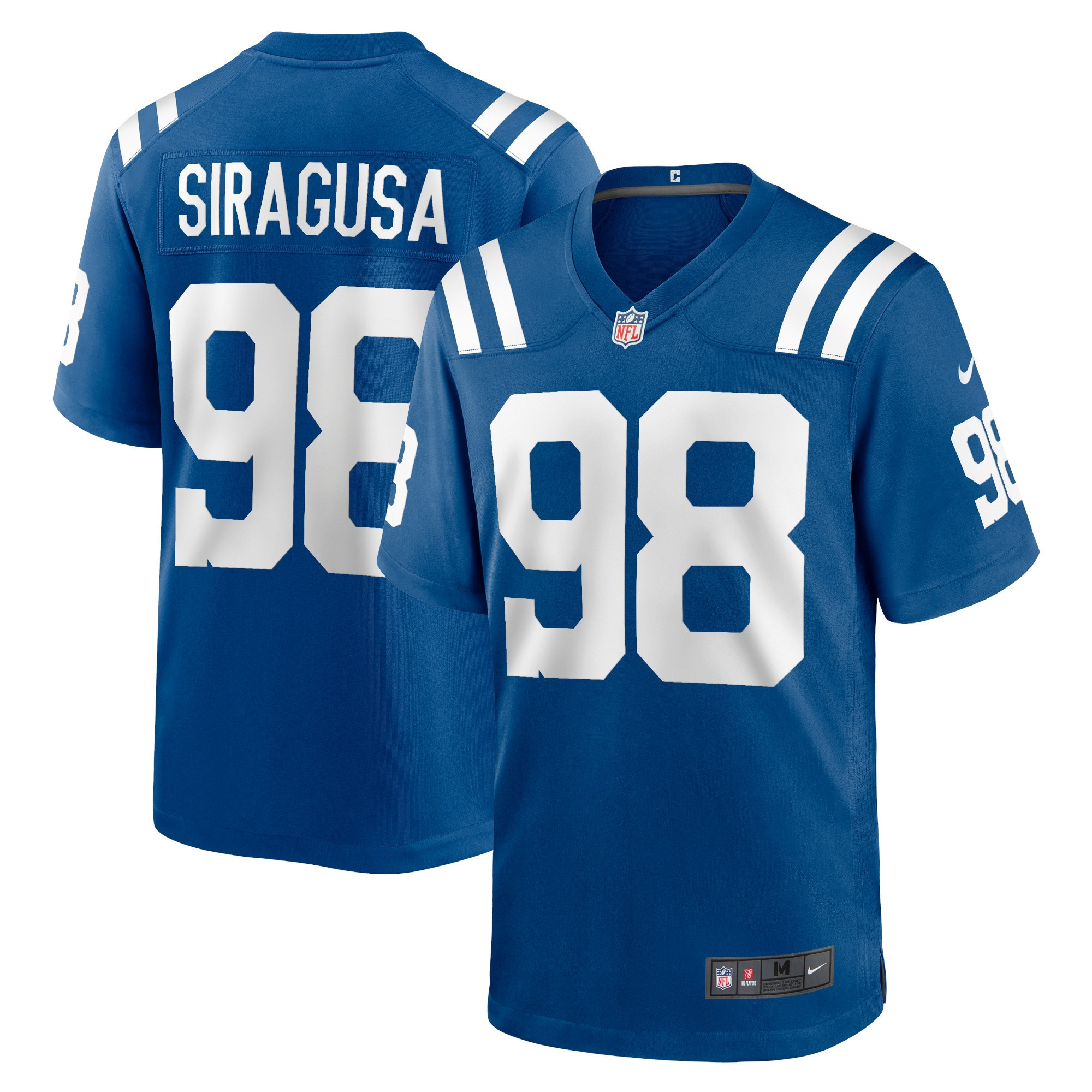 Tony Siragusa Indianapolis Colts Game Retired Player Jersey – Royal NFL