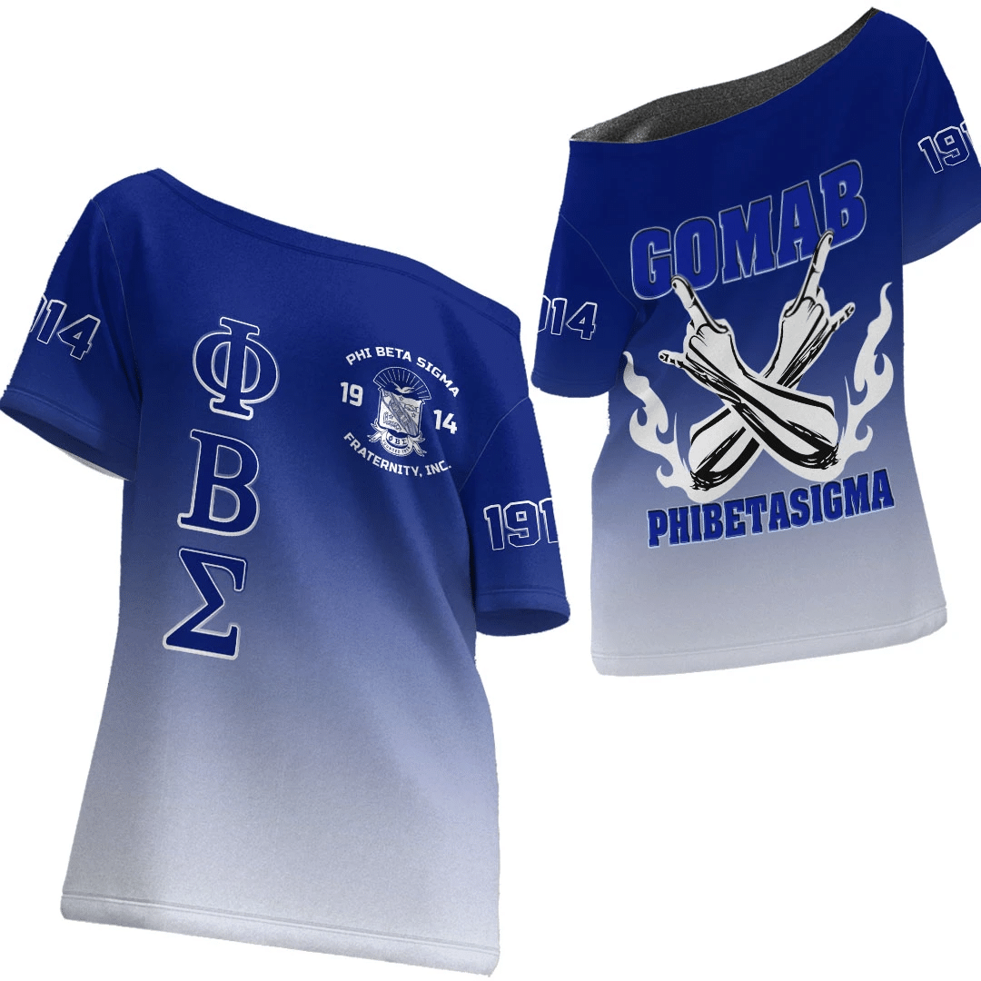 Africa Zone Shirt – Phi Beta Sigma Gradient Off Shoulder T-Shirt A31