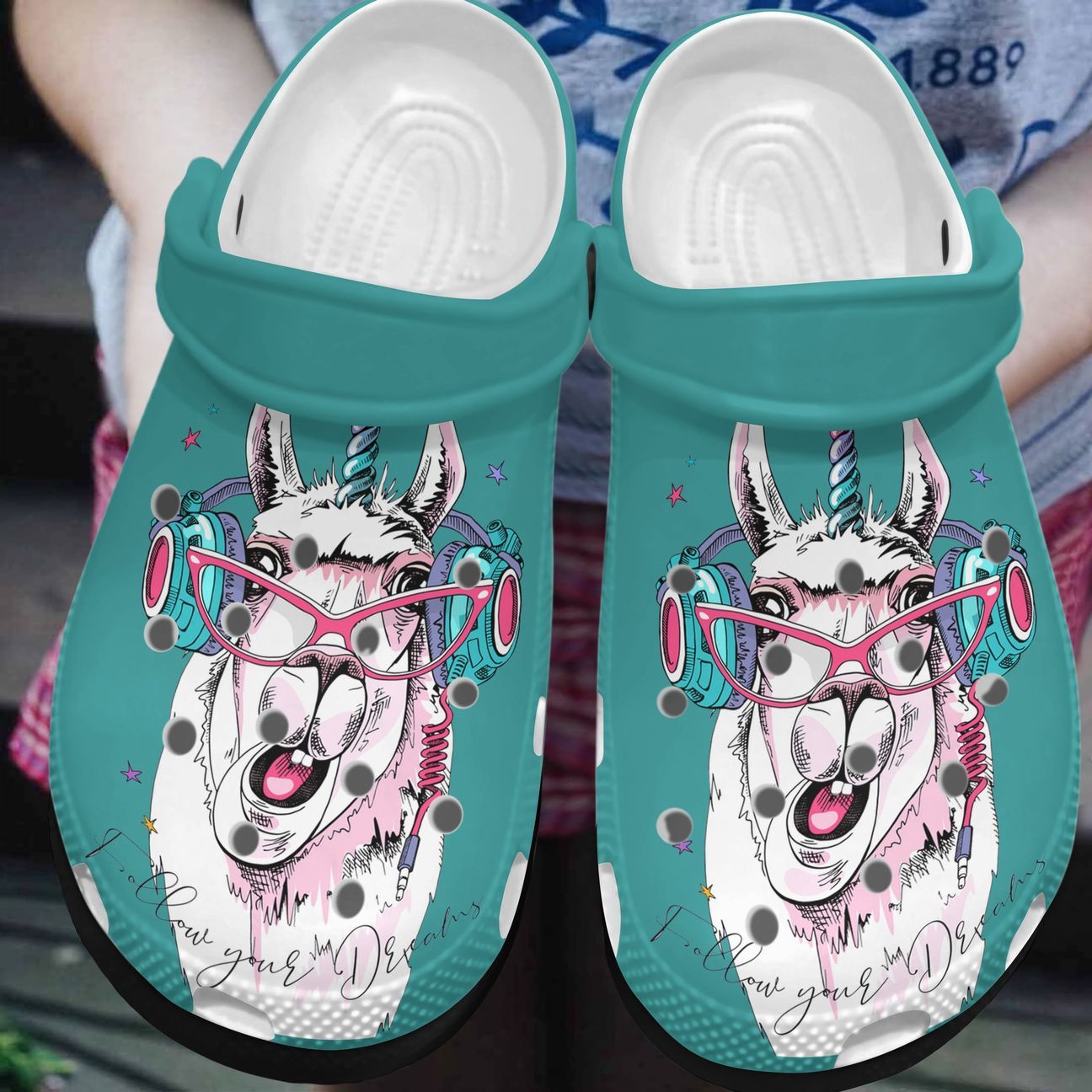 Llama Personalized Clog, Custom Name, Text, Color, Number Fashion Style For Women, Men, Kid, Print 3D Just A Girl Who Loves Llamas