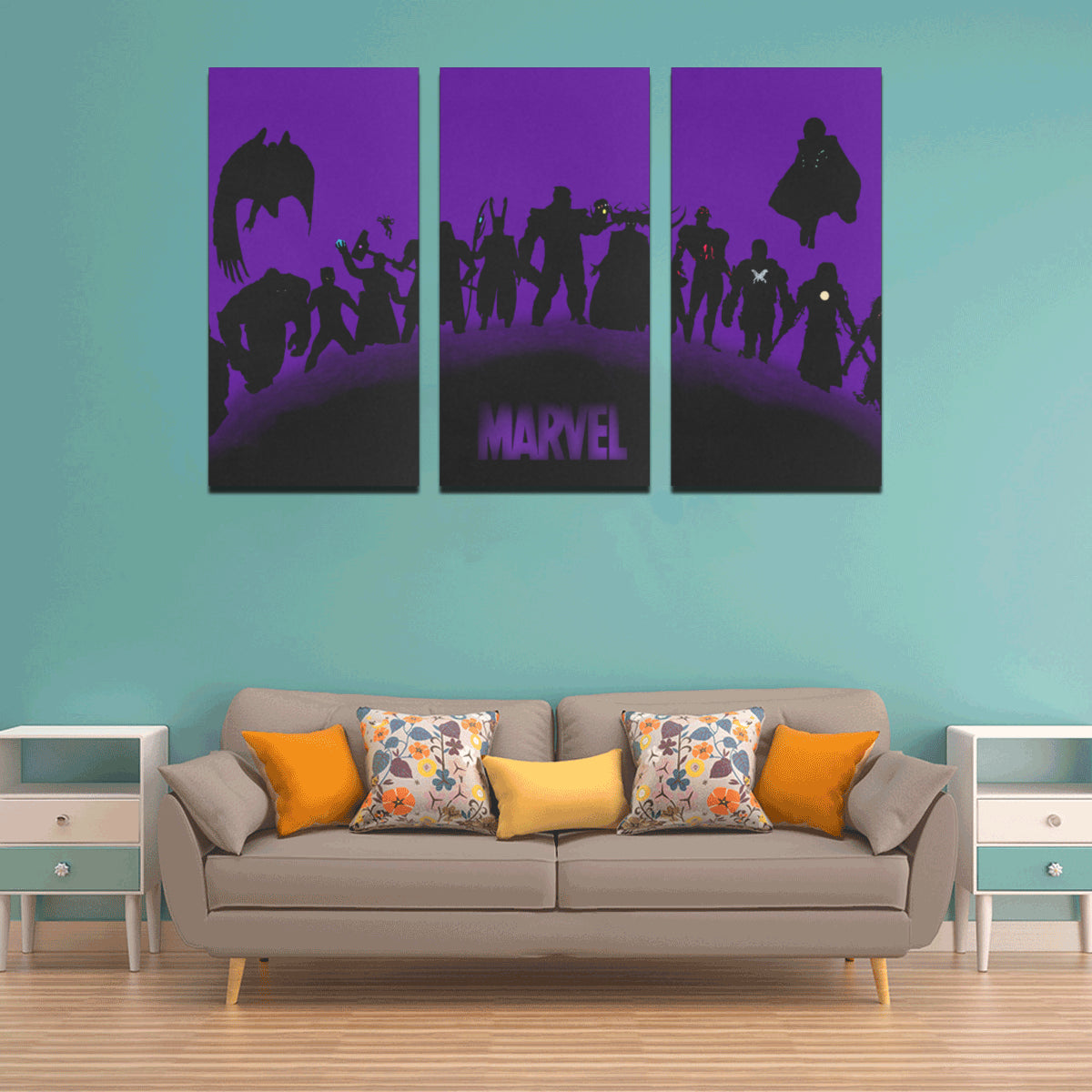 Supervillains Canvas Wall Art 3 Pieces Framed Wall Pictures – Fit Fit ...