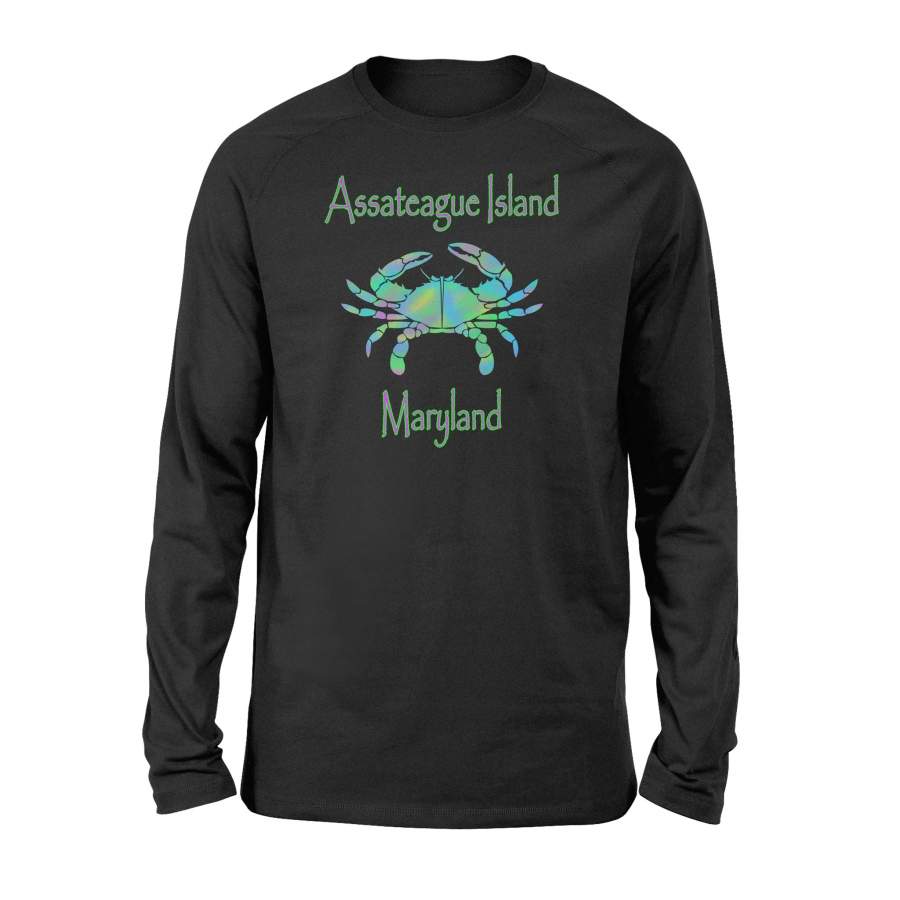 Assateague Island Maryland Blue Crab Beach Long Sleeve T-Shirt