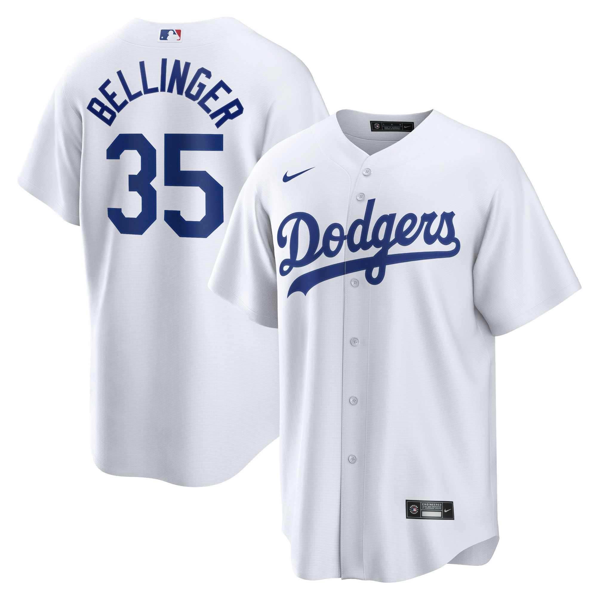 Cody Bellinger Los Angeles Dodgers Home Replica Player Name Jersey White MLB