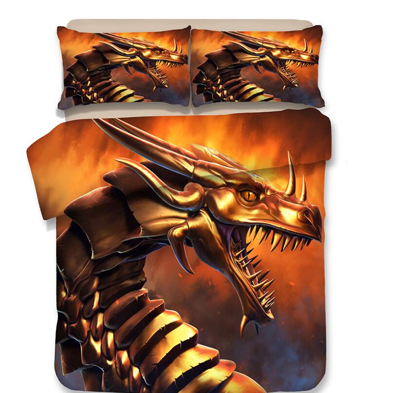 3D Dinosaur Print Bedding Set Duvet Covers Pillowcases Sets Bedclothes Bed 03