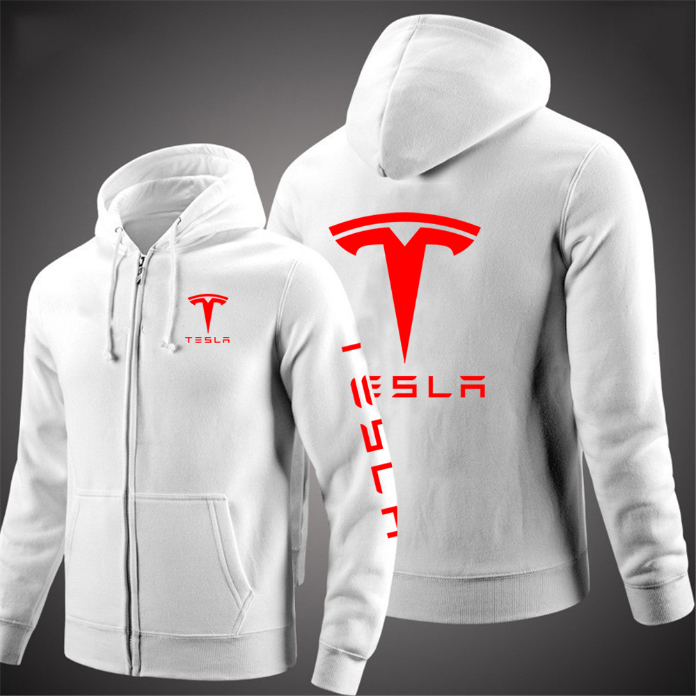 Tesla logo 2022 spring and autumn punk men hooded hoodies custom new fleece men sweaters hip hop sweatshirt alx