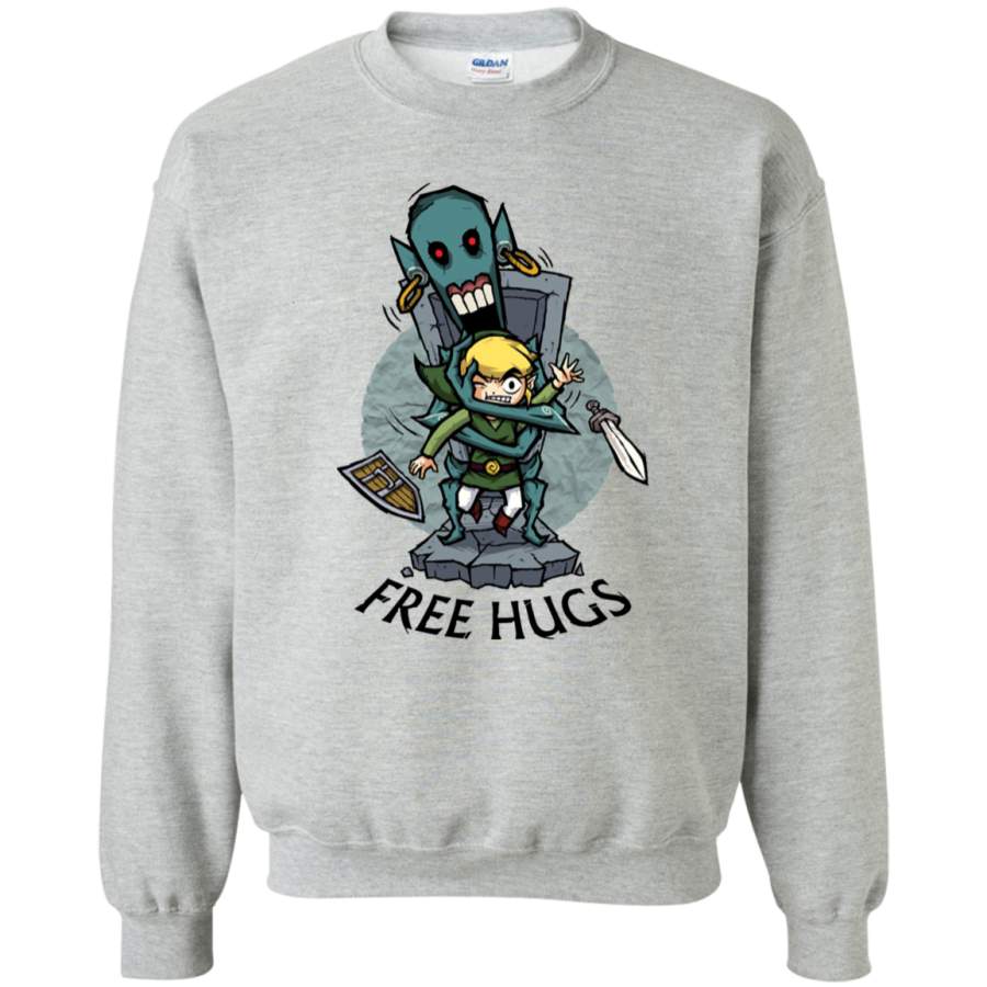 AGR Zelda Wind Waker FREE HUGS Crewneck Pullover Sweatshirt