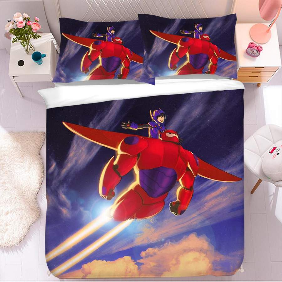 Big Hero 6 Baymax #4 Duvet Cover Quilt Cover Pillowcase Bedding Set Bed Linen Home Bedroom Decor