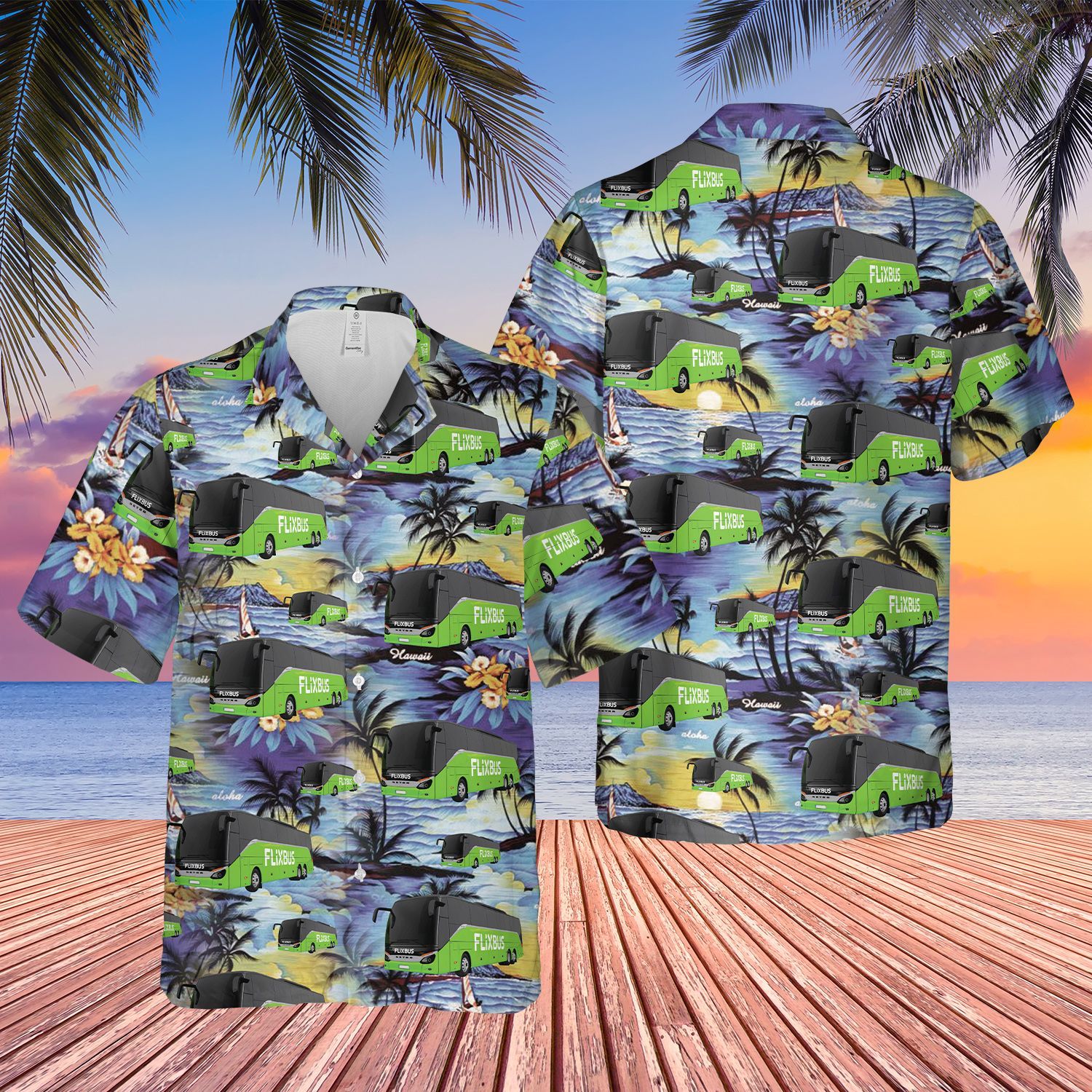 German Flixbus Green High Quality Unisex Hawaii Shirt For Men And Women Ha75499