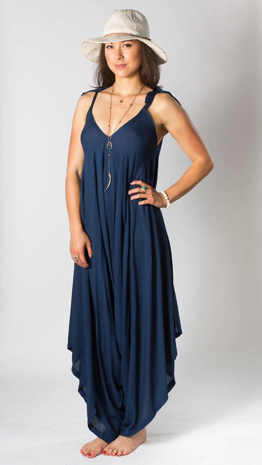 Comfy Bohemian Clothes, Harem Jumpsuit, Vacation Clothing, Gifts for Mom from Daughter, Beach Cover Up, fits XS-XL