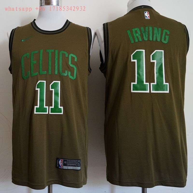 Boston Celtics Kyrie Irving #11 2020 NBA New Arrival Brown Jersey