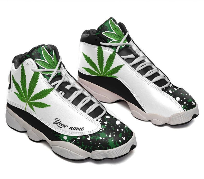 Weed Lsd Psychedelic Personalized Weed Pattern Air Jd 13 Sneakers Shoes, Gift For Mom, Gift For Dad, Birthday Gift