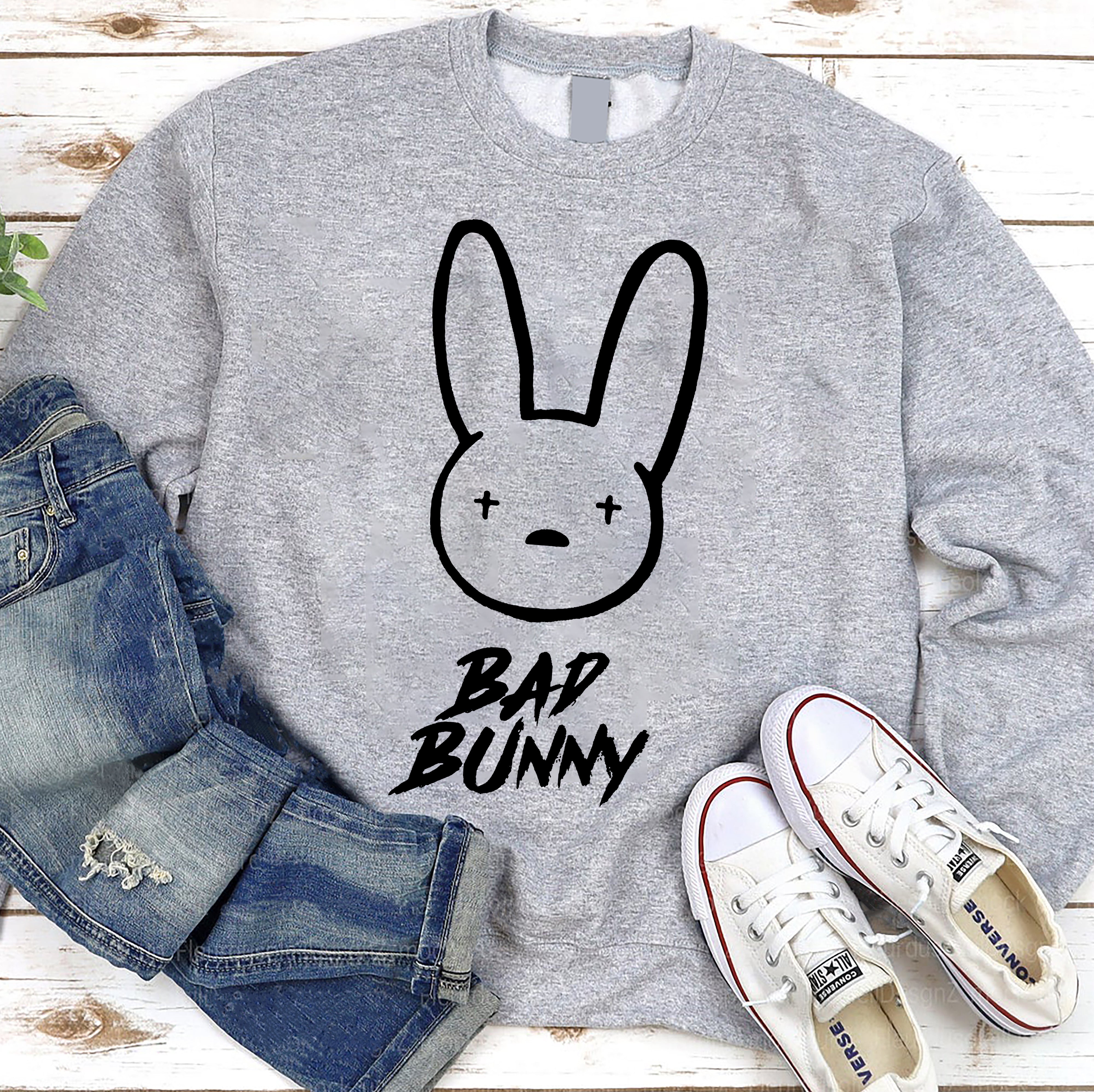 Dng Fashion’S Bad Bunny Logo Shirt – Standard Crew Neck Sweatshirt