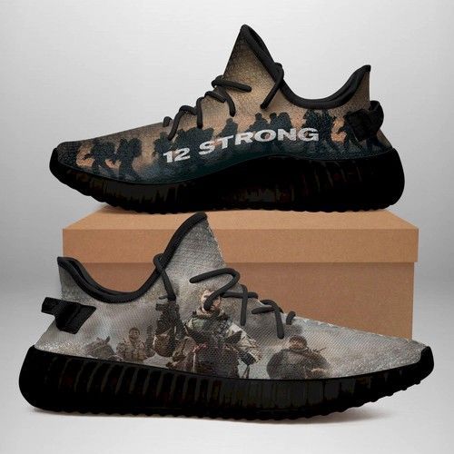 12 Strong  Black Yeezy Sneakers Pt070B