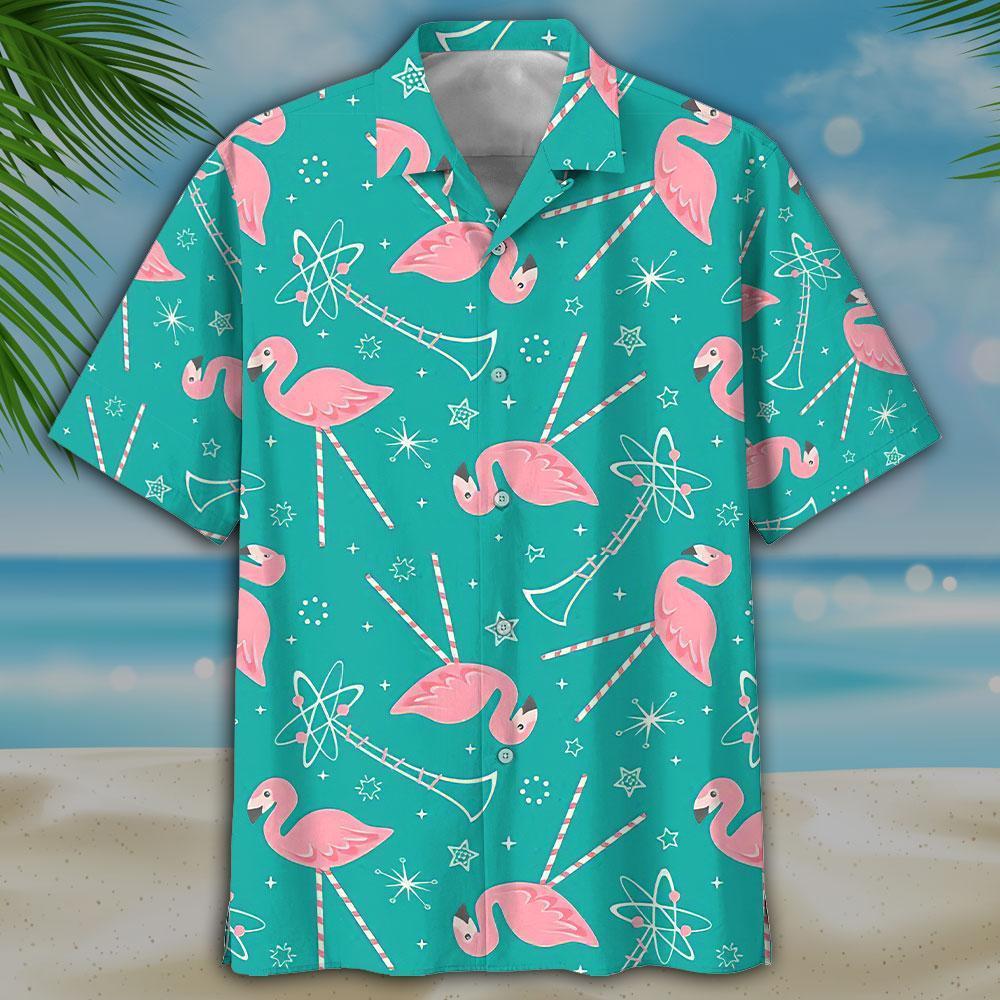 Famille Flamingo Pattern Hawaii Short Ha22697