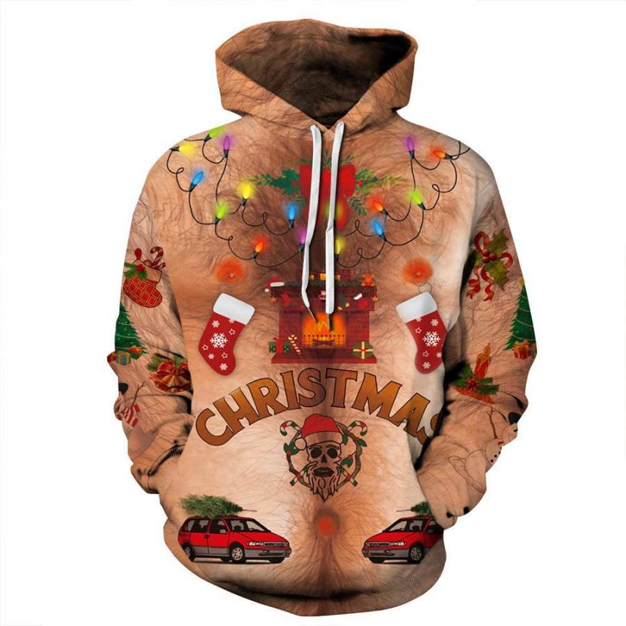 Ugly Christmas Print Hoodie – 3D All Over Printed – VF25