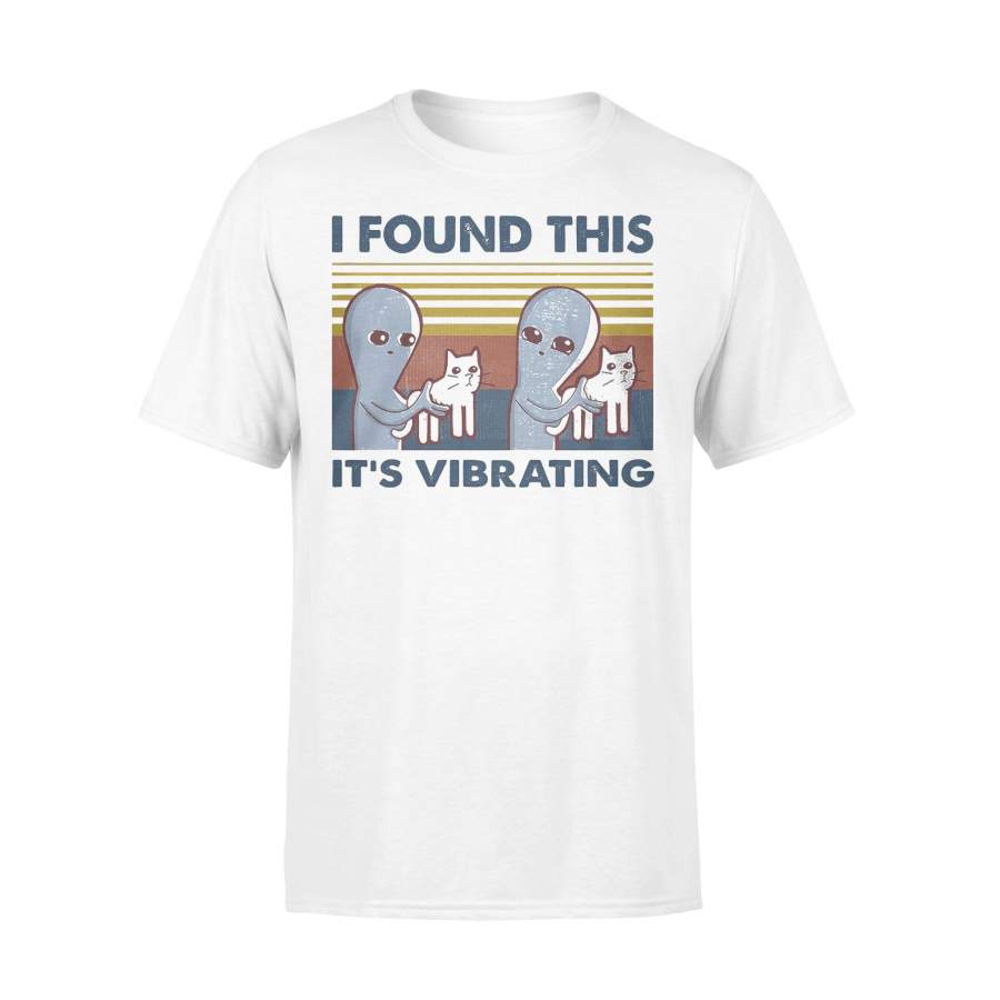 Alien I Found This Cat It’s Vibrating Vintage T-shirt