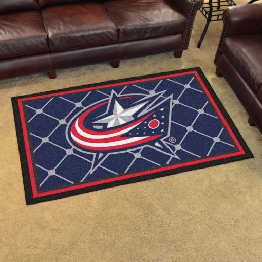 Columbus Blue Jackets Logo Custom Area Rug Carpet Full Sizes Home Living Rugs Carpet Decor