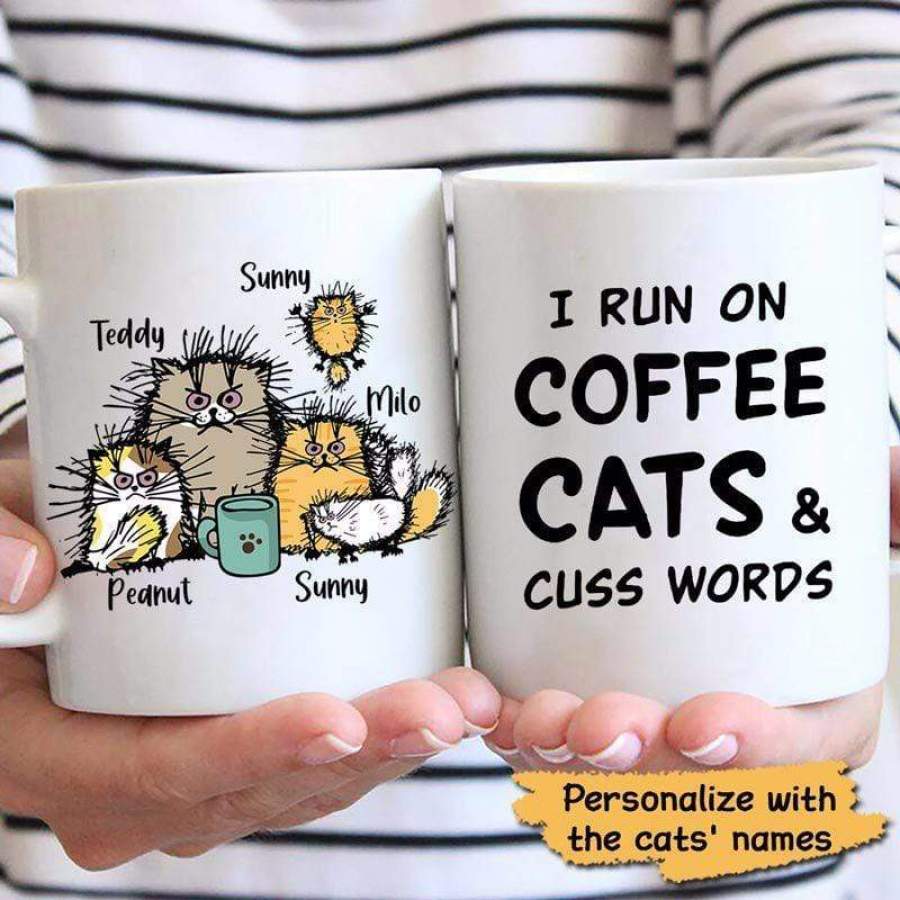 Coffee And Funny Cat Personalized Mug