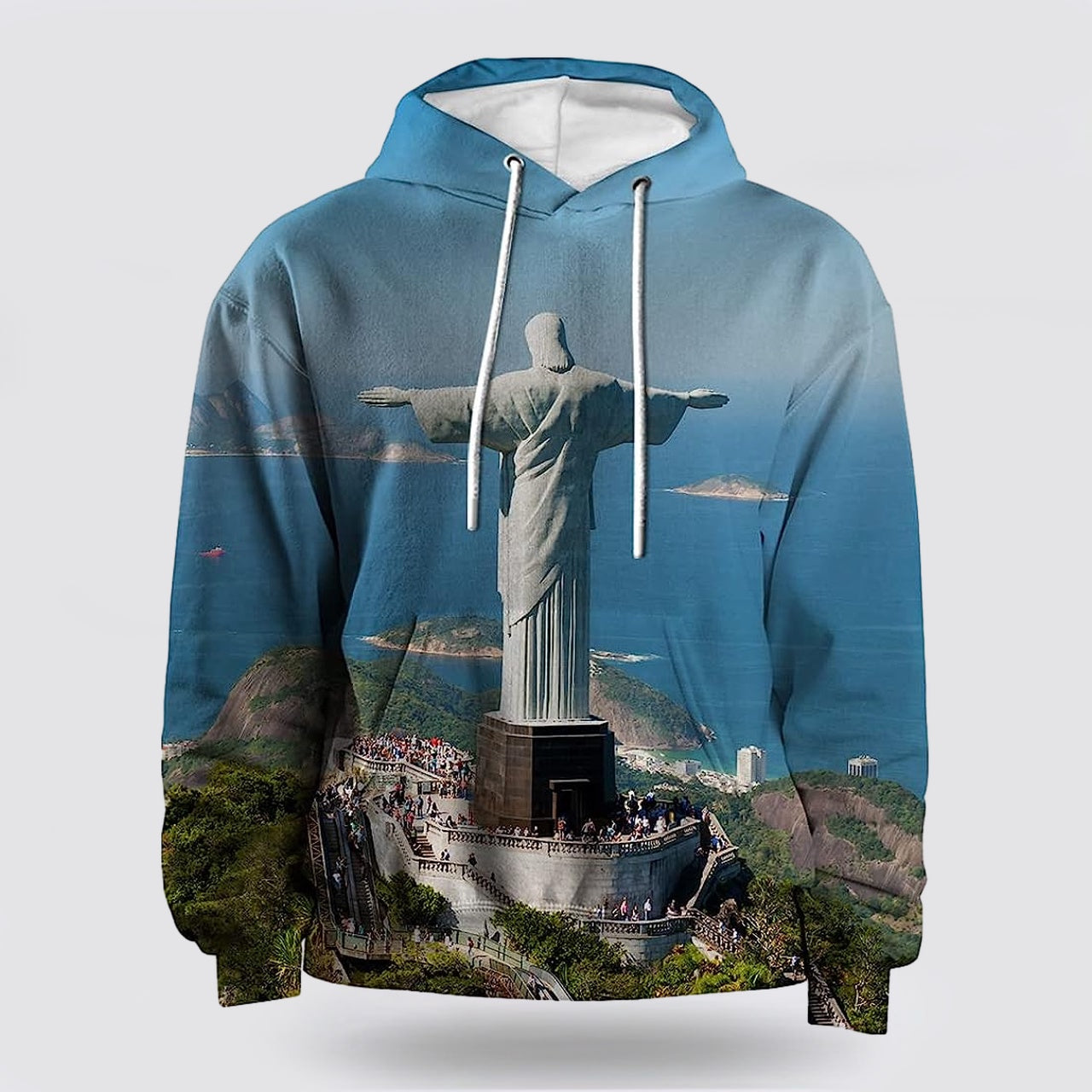 Jesus Statue 3D Hoodies For Women Men  Christian Apparel Hoodies