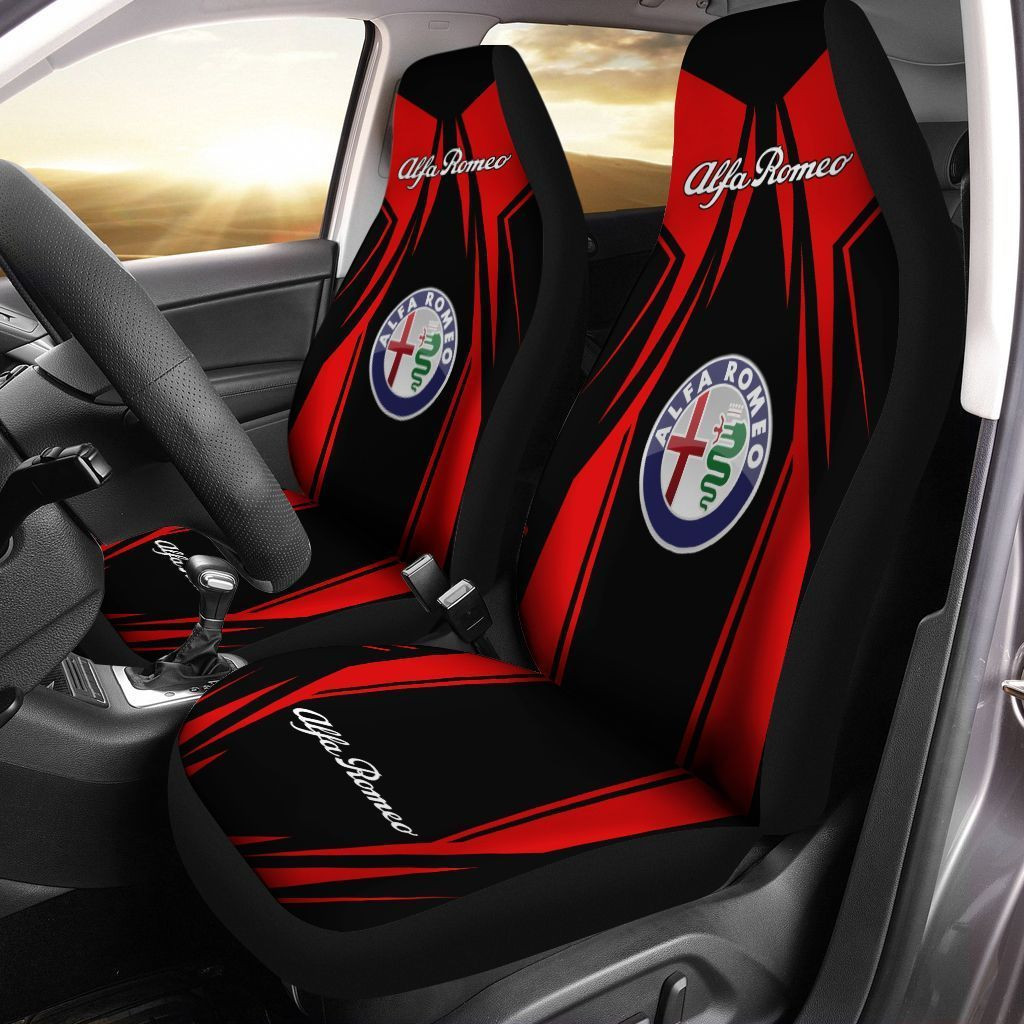 Alfa Romeo Car Seat Cover (Set Of 2) Ver 2 (Red)