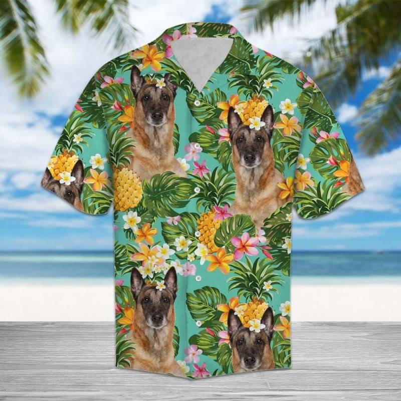 Artsyhomes Tropical Pineapple Belgian Malinois Hawaiian Ha17084