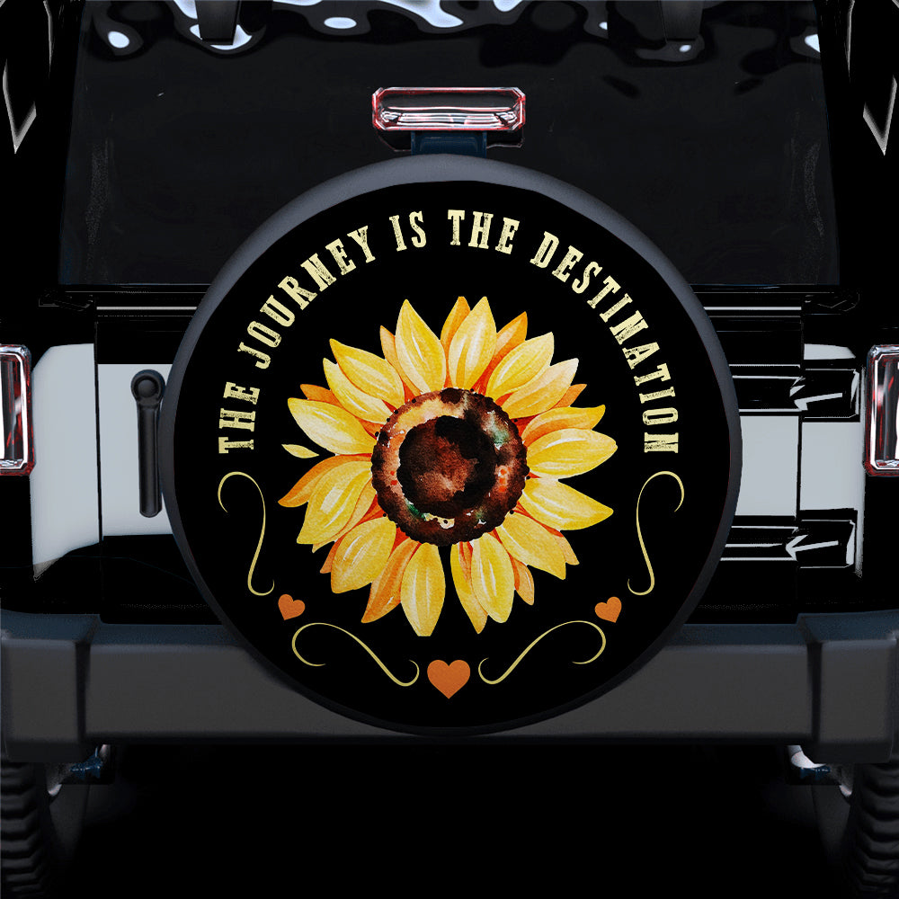 The Journey Is The Destination Jeep Car Spare Tire Cover Gift For Campers