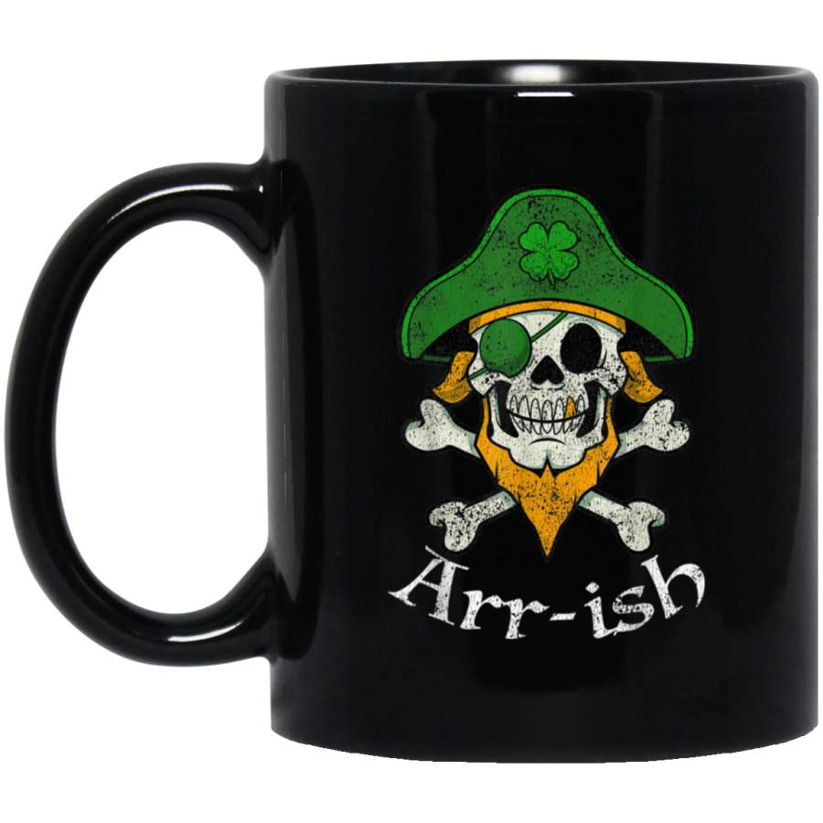 Funny Irish Pirate St Patricks Day Mug ARRish Vintage